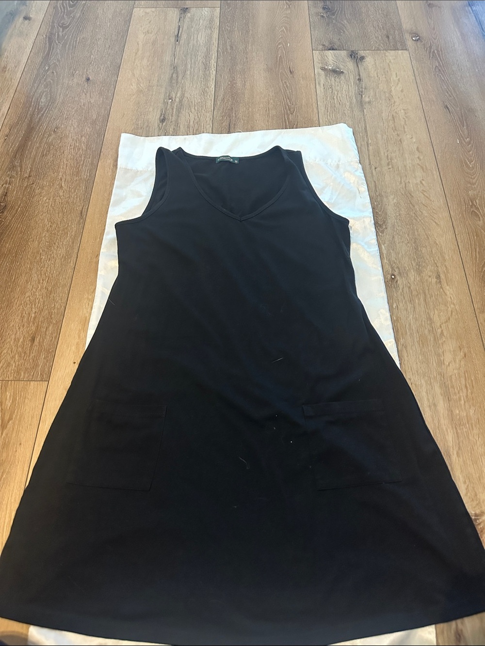 Amazon Black Sleeveless Asymmetrical V-Neck Dress